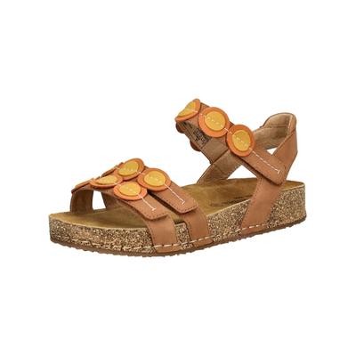 Riemchensandale JOSEF SEIBEL "Josef Seibel Sandalen Leder", Damen, Gr. 38, braun (nuss), Leder, Schuhe Riemchensandale