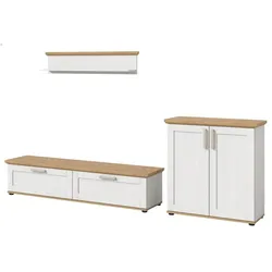 Wohnkombination   , holzfarben , Maße (cm): B: 260 H: 151