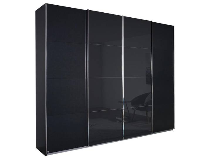 Rauch Möbel Schiebetürenschrank, Graphit, Grau, 8 Fächer, 271x230x62 cm, Blauer Engel, BQ - Bündnis für Qualität, Made in Germany, Schlafzimmer, Kleiderschränke, Schwebetürenschränke
