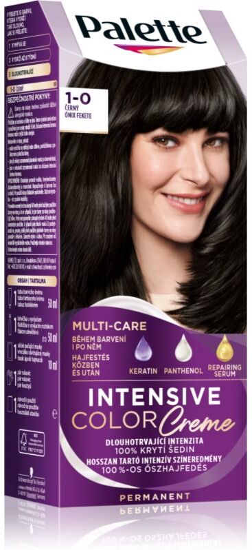 Schwarzkopf Palette Intensive Color Creme coloration cheveux permanente teinte 1-0 N1 Black 1 pcs