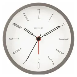 Karlsson, Wecker, Klassischer Wecker Belle Numbers 11 cm, Grau, Funktionen