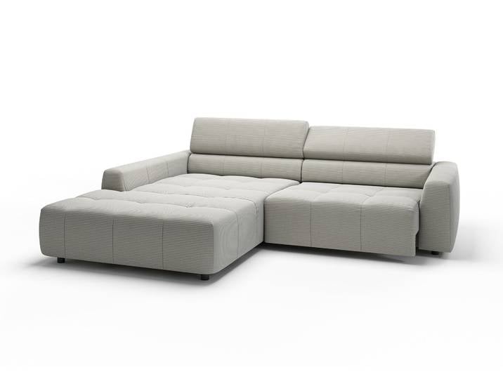 Candy Denver Ecksofa Cord motorische Sitztiefenverstellung