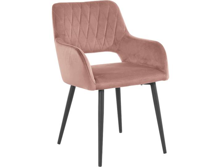GOODproduct Franca (Set) 2 Stk.Sitz in Samtvelours, Rückenlehne mit Rautensteppung, Sitzhöhe 48 cm