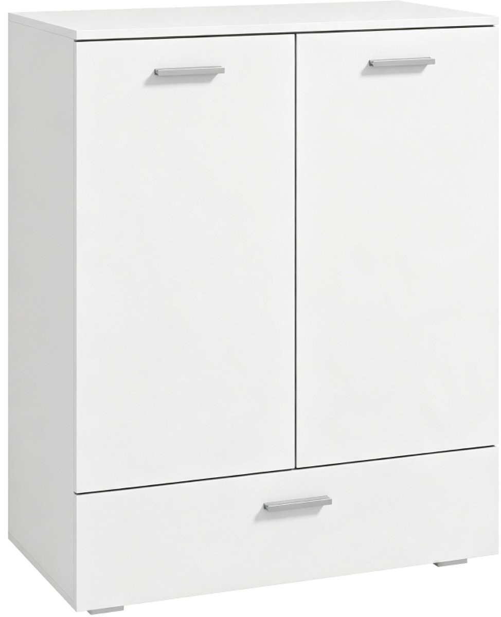 Zylaro Modern Dressoir met Lade en Verstelbare Plank - Wit