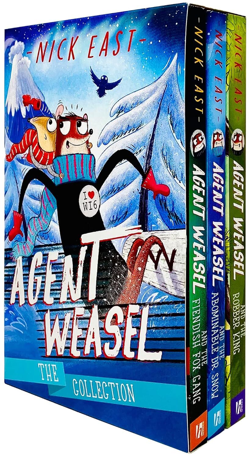 Hodder Children's Books Agent Weasel Series Books 1-3 Collection Set by Nick East - Paperback - Ages 5-7 - Funny Woodland Spy Adventures