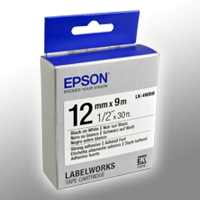 Epson Schriftband LK-4WBW schwarz auf weiß 12mm x 9m