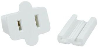 Novelty Lights SPT-1 Female Plug, Snap On Vampire Plugs, White, Polarized, 8 AMP, 25 Pack - Medium