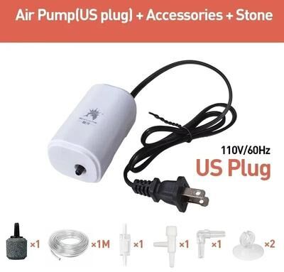 Uplift Essentials Silent Aquarium Air Pump For Fish Tank Oxygenation air Pump Set2 Us