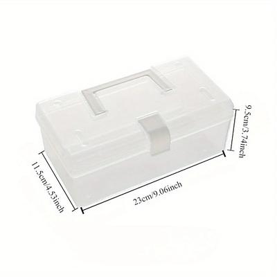 Klare Aufbewahrungsbox für den Haushalt, Organizer-Box aus Kunststoff für den Schreibtisch, Aufbewahrungsbox für die Hand, kleine Box, Organizer-Box, Medikamentenbox, Aufbewahrungsbox,