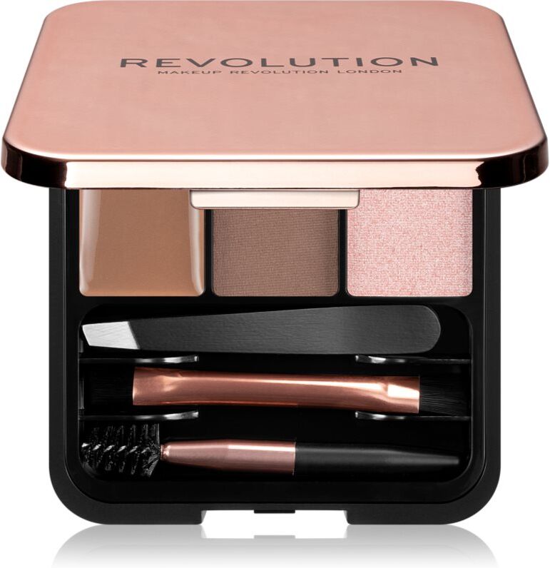 Revolution Brow Sculpt Kit perfect eyebrows kit shade Brown 2.2 g