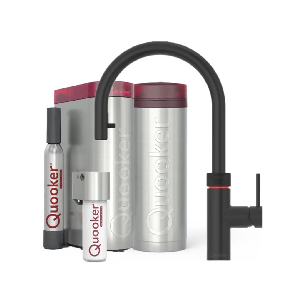 Quooker Flex Set mit PRO3 Reservoir & CUBE schwarz **inkl. CUBE Filter Starter Paket** 3XBLKCUBE