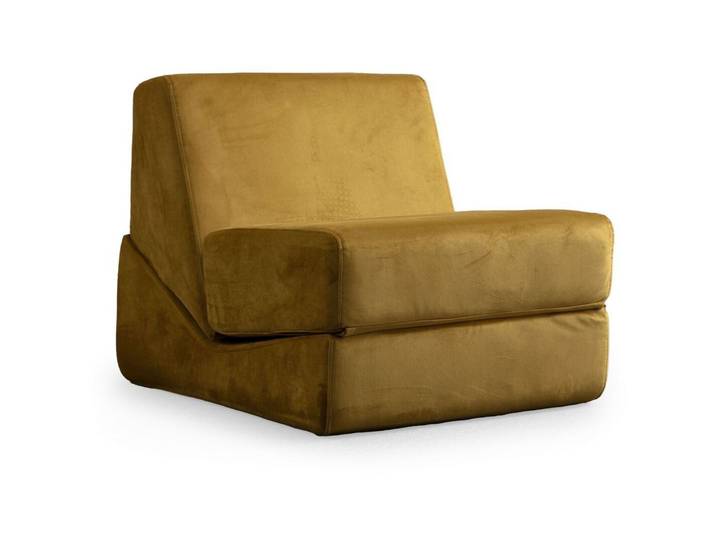 Bettsofa Origami Senfgelb Stoff B 100 T 70 cm - Bettsofa