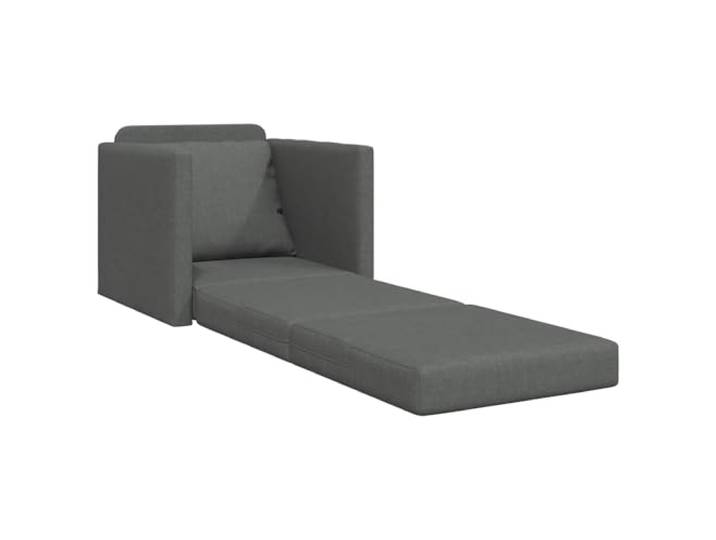 KTHLBRH Schlafsofa dunkelgrau Stoff 60 cm Metallrahmen, abnehmbare Kissen, flache Armlehnen, 110 kg