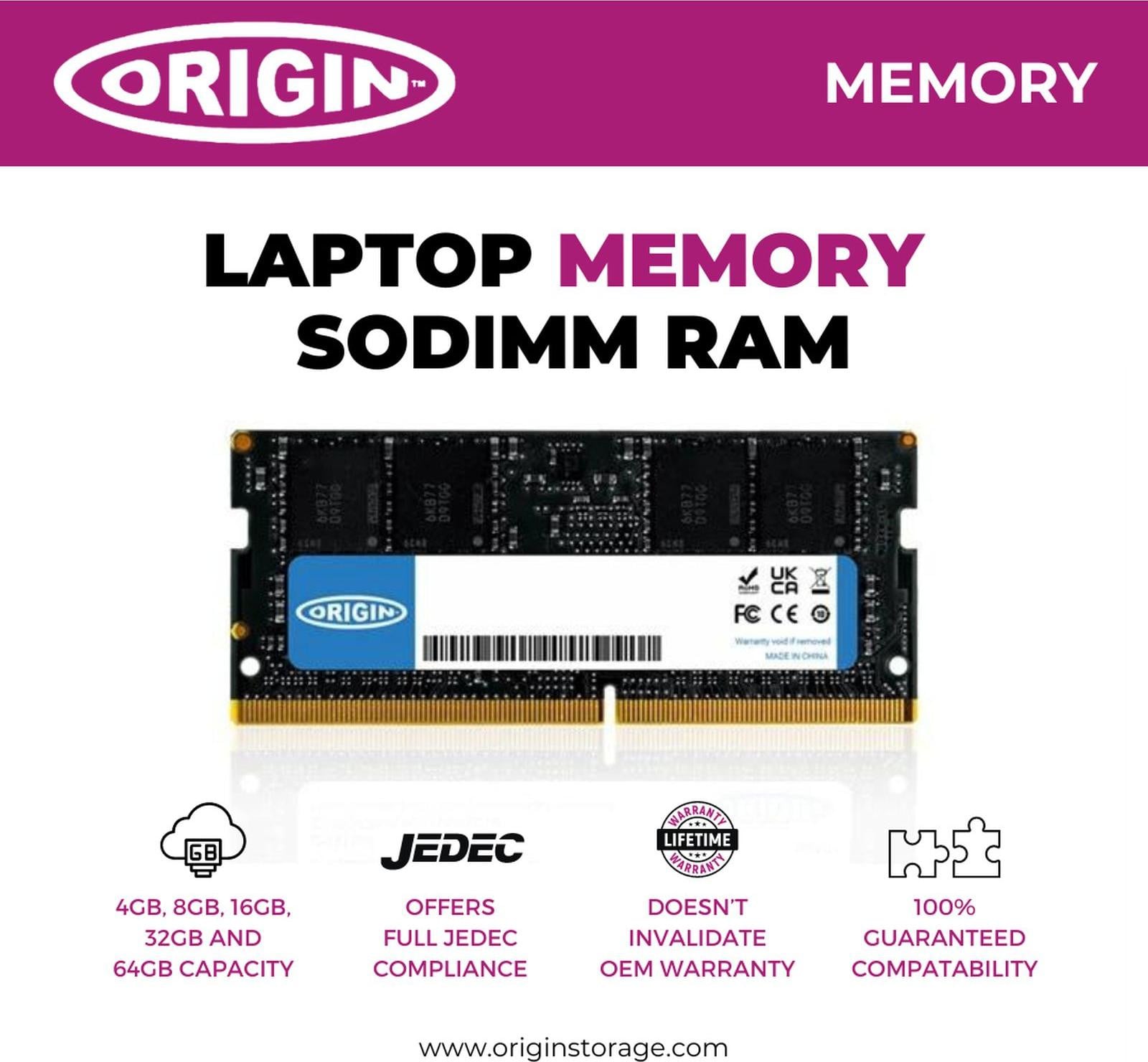 Origin Storage OM32G42666SO2RX8NE12 32 GB DDR4 2666 MHz 260-pins SO-DIMM