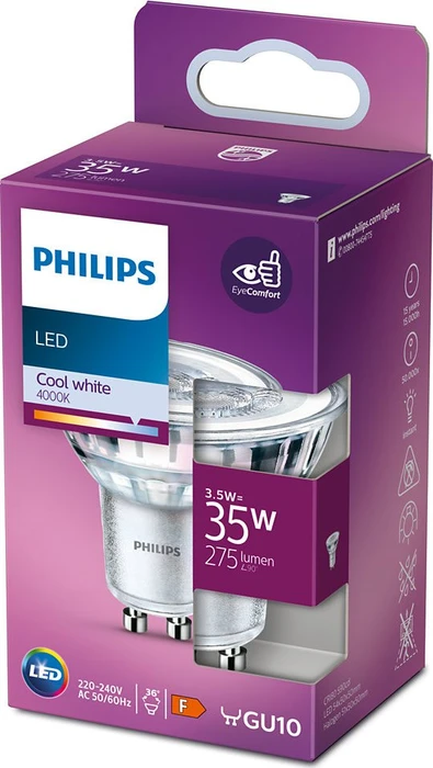 Philips LED Classic Spot 3,5 Watt (35 Watt) - GU10 - 4000 K