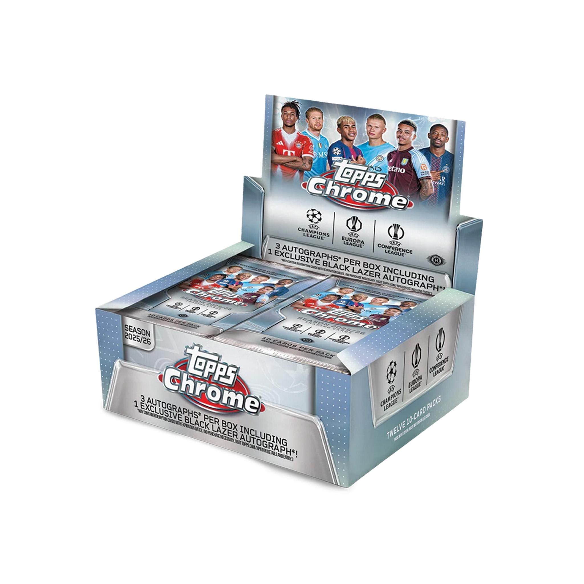 2025/26 Topps Chrome UEFA Club Competitions Jumbo Box