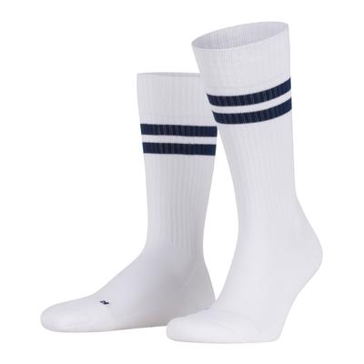 Socken FALKE "Dynamic", Damen, Gr. 37-38, 2000, weiß, Obermaterial: 81% Baumwolle, 16% Polyamid, 3% Elasthan, gestreift, Socken Socken, für Kinder, mit sportlichem Tennis-Design