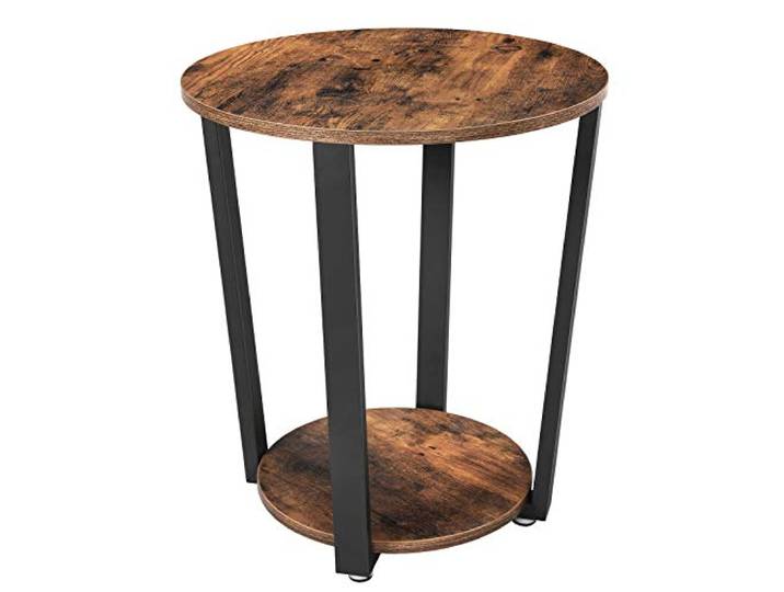 VASAGLE Ronde bijzettafel, eenvoudig te monteren, met stalen frame