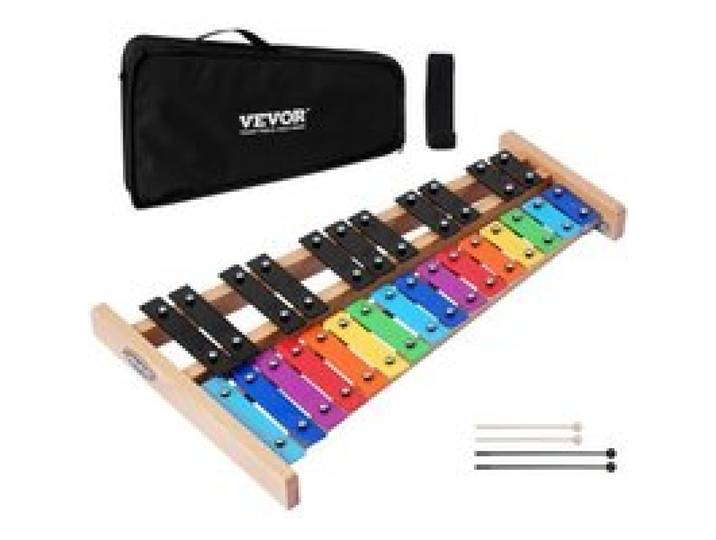 VEVOR Glockenspiel 27 Notes, Instrument de Percussion Professionnel, avec Touches Métal Colorées, 4 Maillets, Sac de Transport, Instrument de Musique, pour Débutants, Adultes, Interprétation Morceaux
