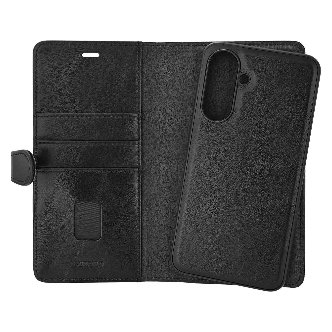 Buffalo 2in1 Geldbörse Leder 3 Karten Samsung A56 5G Schwarz (Samsung Galaxy A56 5G) (590160)