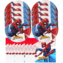 Spiderman - Kindergeburtstags-Set (28-teilig, Pappteller + Servietten)