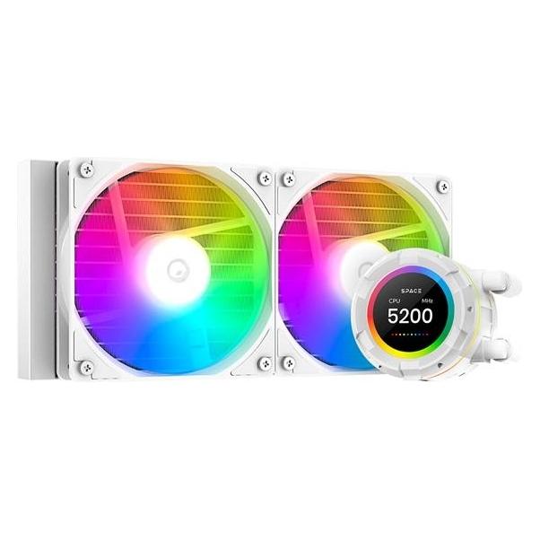 ID-Cooling Space SL240 XE Weisser CPU-Wasserkühler - 25 dB - 129,39 m³/h - 2 × 120-mm-Lüfter - 1 RGB-LED (COLIDCSL240 XE WHITE)