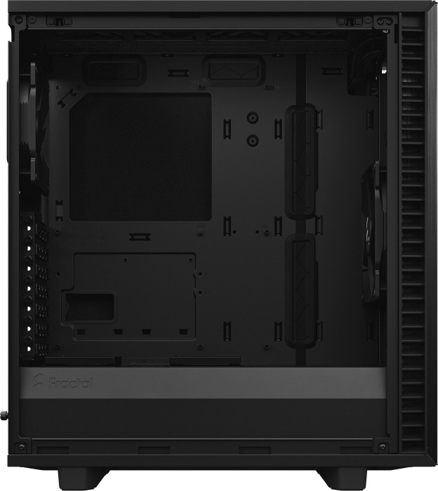 Fractal Design Define 7 Compact, Midi Tower, PC, Schwarz, ATX, micro ATX, Micro-ITX, Aluminium, Stahl, Gehärtetes Glas, Heimbüro