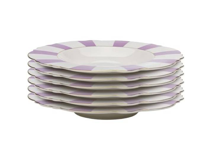 Harlequin soepborden, 23 cm, paars, set van 6 Kare Design