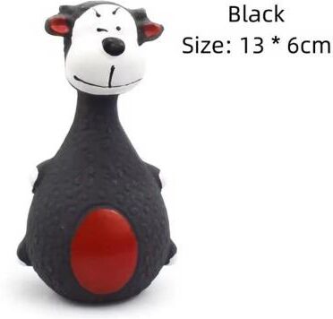 Uplift Treasures Squeaky Latex Animal Chew Toy For Dogs black