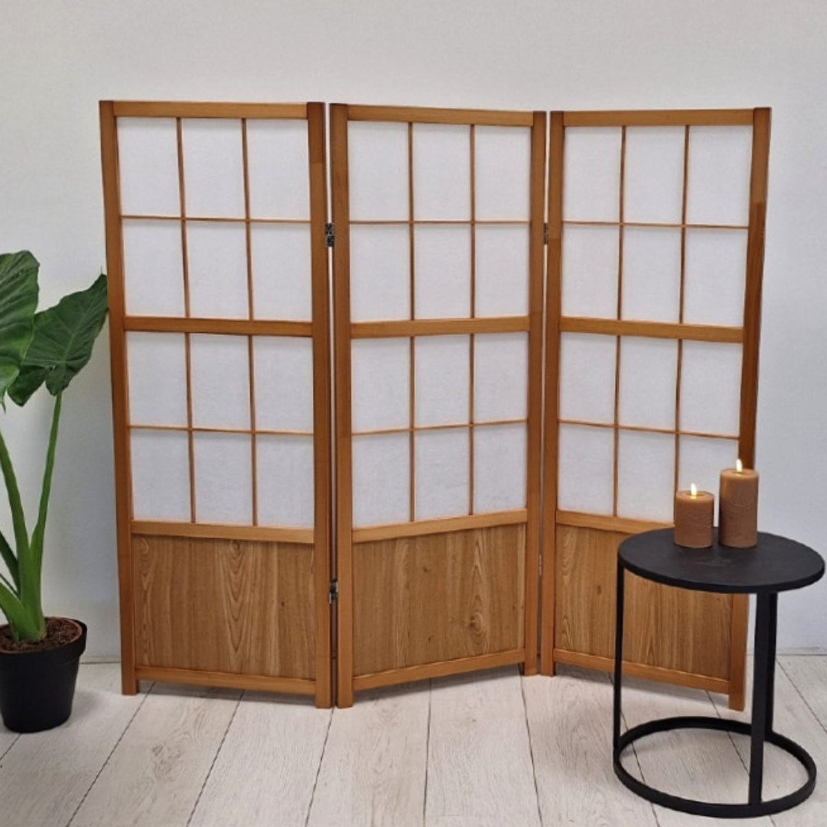 Kamerscherm Japans Laag 120cm Naturel Shoji Raamscherm