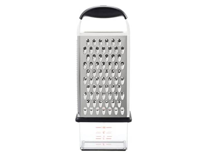 OXO - Good Grips 1057961 Boîte à Râpe 4 Faces Argent/Noir 8\,26 x 12\,57 x 30\,86 cm