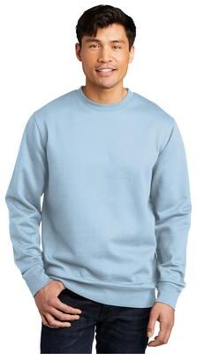 District DT6104 V.I.T. Fleece Crew T-Shirt in Ice Blue size 3XL   Cotton