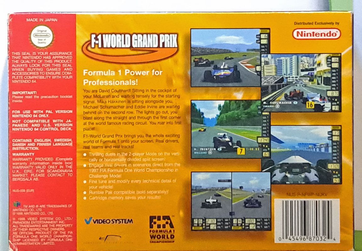 F1 World Grand Prix (CIB) (EU) N64 (Käytetty)