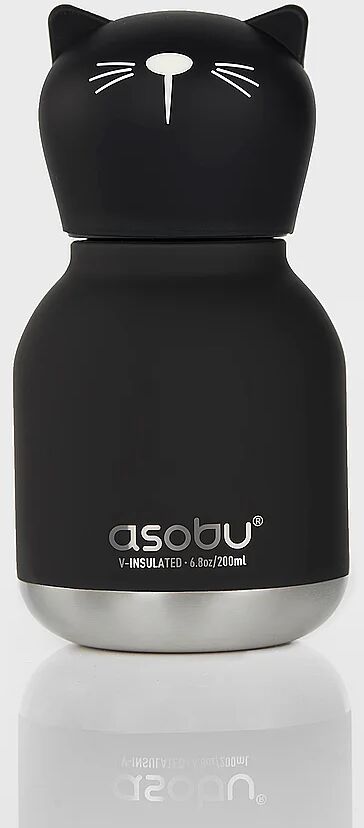 ASOBU Kinder Mini-Isolierflasche KATZE 0,2l Schwarz schwarz B