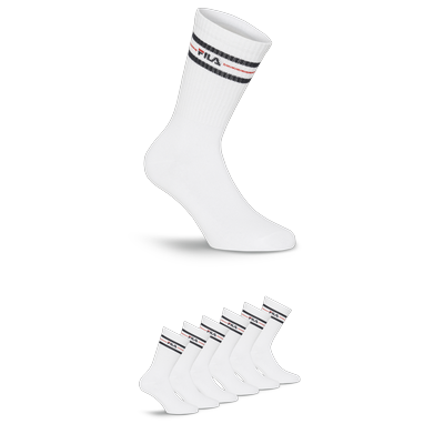 Socken FILA "UNISEX LIFESTYLE PLAIN SOCKS", Herren, Gr. 35-38, weiß, Baumwollmischung, normal, Socken Socken, mit eingestricktem Logo