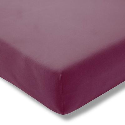 Bettlaken ESTELLA "Feinjersey", lila (aubergine), B:100cm L:200cm, Jersey, Obermaterial: 100% Baumwolle, Bettlaken, Bettlaken, Rundumgummi