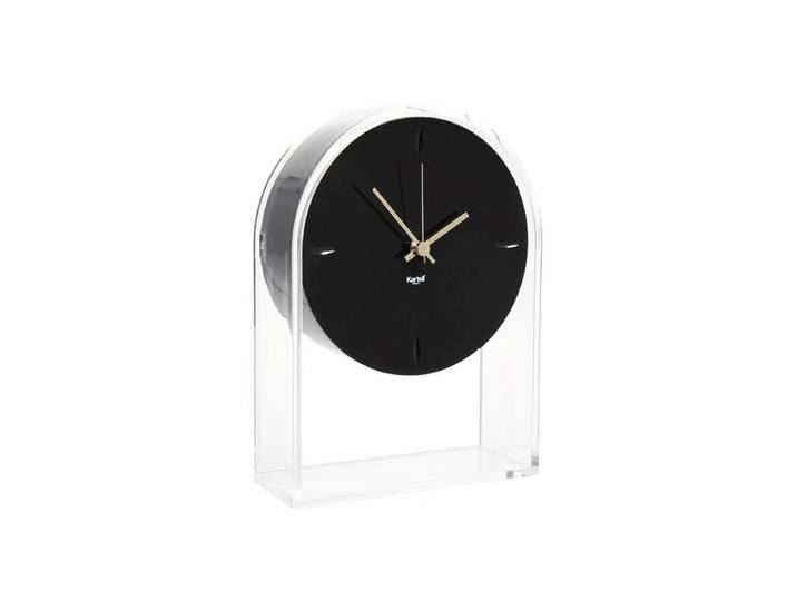 KARTELL horloge de table AIR DU TEMPS (Cristal / noir - techno-polymères termoplastique)