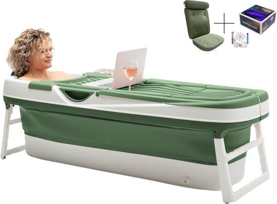 Famanu Badewanne für Erwachsene, faltbar, tragbar, Isbad, Badezimmerkomfort - Weiß