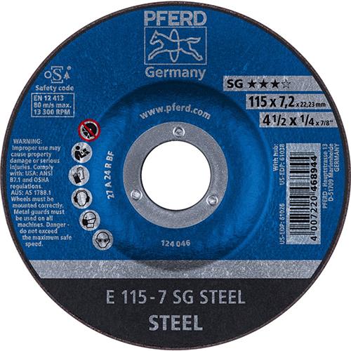 PFERD Schruppscheibe SG STEEL für die Stahlbearbeitung