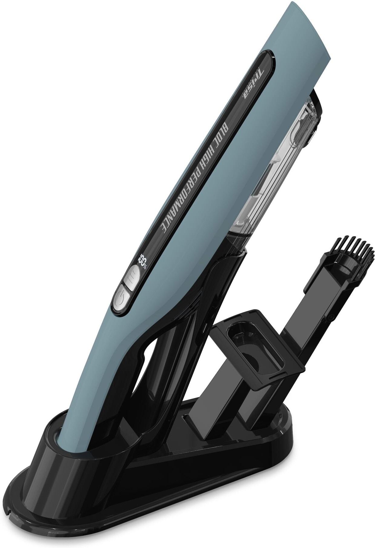 TRISA Akku-Handstaubsauger "Quick Clean Comfort T1911", grau (grau, schwarz), B:2cm H:5cm, Akkusauger, Akku-Handstaubsauger grau, schwarz Einheitsgröße
