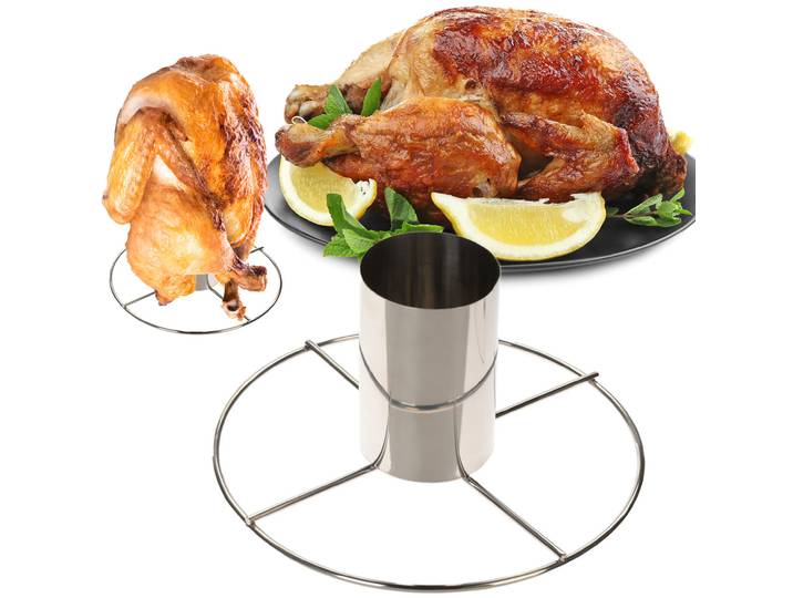 Poulet Bräter, Edelstahl für Grill und Backofen