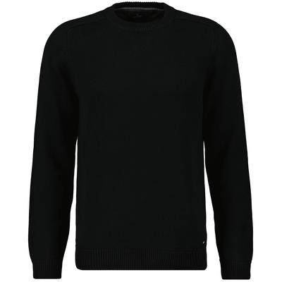 Rundhalspullover RAGMAN, Herren, Gr. 56, schwarz, Strick, 100% Baumwolle, Rundhals, Pullover Rundhalspullover