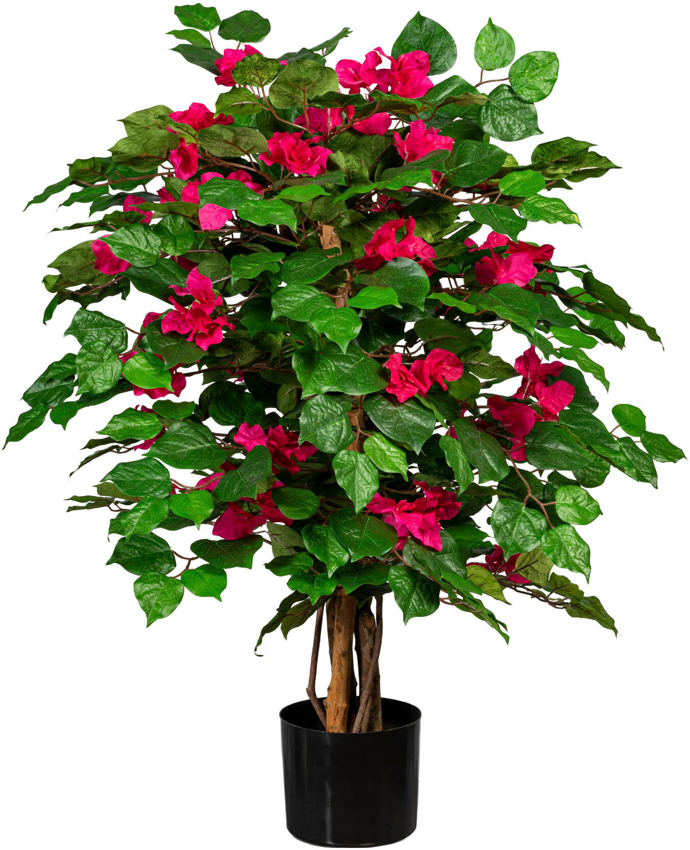 Kunstpflanze CREATIV GREEN "Bougainvillea", rot (kirschrot), H:100cm, Kunststoff, Kunstpflanzen, Kunstpflanze