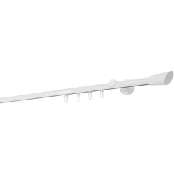 20mm,1-läufig,Profil,Wandträger 6,5cm,Endstück rag Farbe: Weiß, Größe: 240cm
