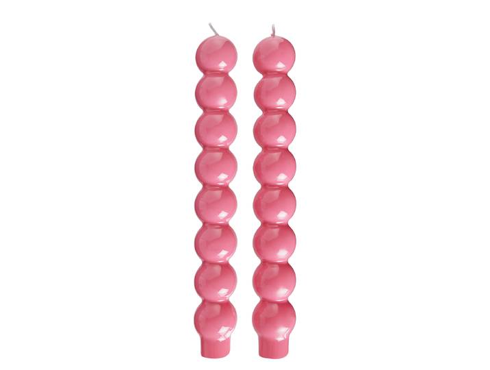 Stabkerze BUBBLES 2er-Set 3 x 24 x 3cm Pink