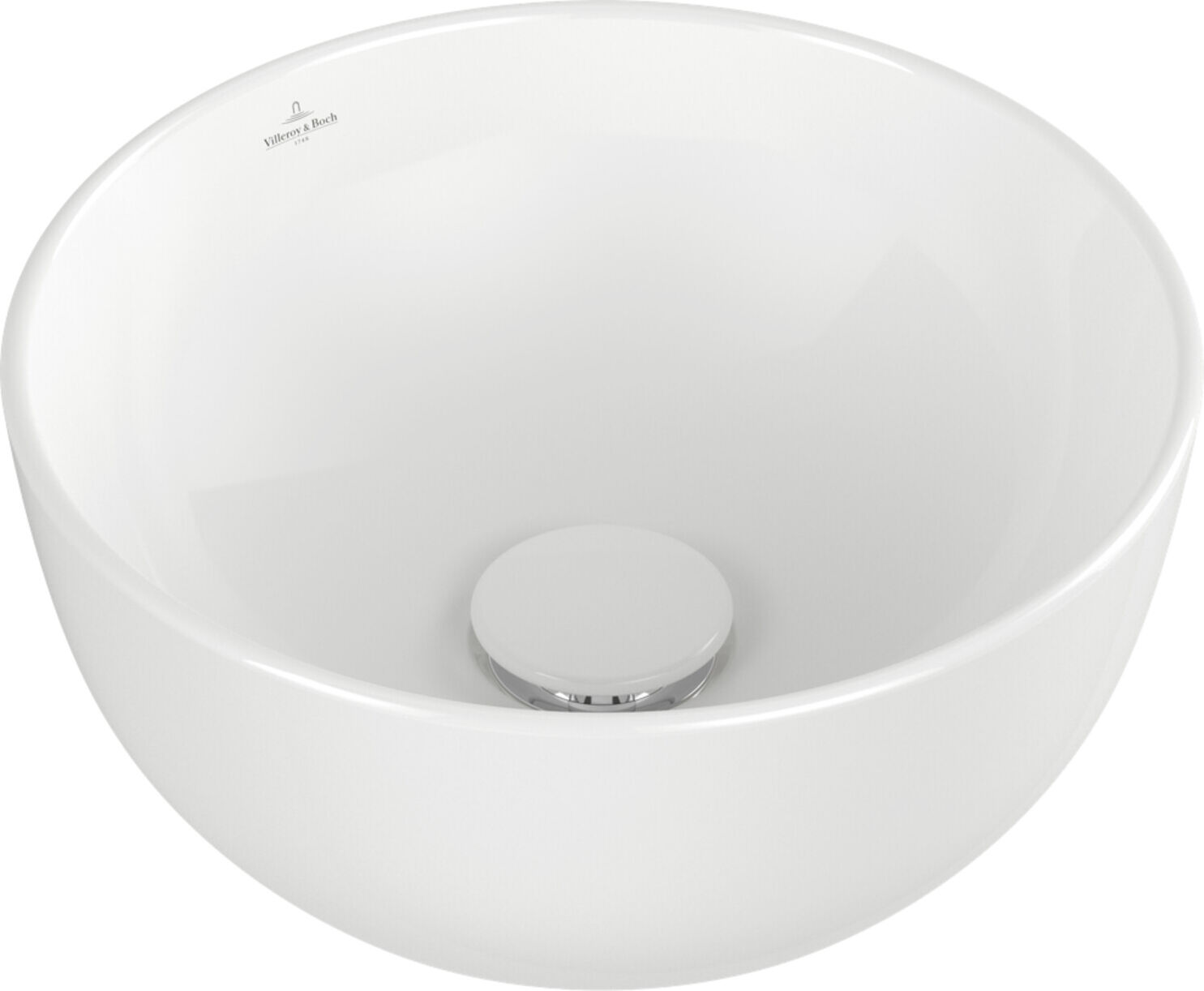 V&B; Aufsatzwaschtisch Artis d 32,5cm, rd, o. Hahnloch, o. ÜL, bord. ; Villeroy & Boch (438932BCS9)