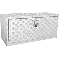VEVOR Truckbox Werkzeugbox Anhängerbox Werkzeugkasten 914x430x460mm Pickup-Aufbewahrungsbox, Aluminium-Diamantplatten-Werkzeugkasten mit Schloss & Schlüsseln, Wasserdichte Anhänger-Aufbewahrungsbox