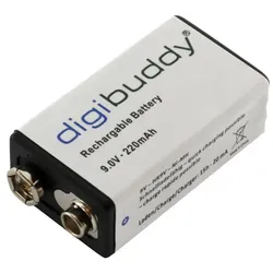 Akku Standard 9V Block, wiederaufladbar, 200 mAh, Ni-Mh
