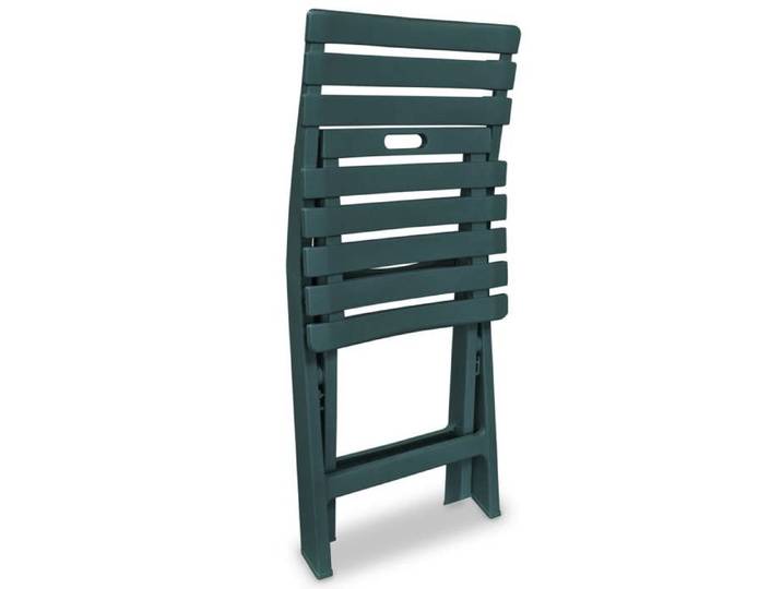 Elégant Mobilier d'extérieur/Balcon Vert - Ensemble de bistro pliable 3 pcs Plastique Vert PRO2869695755913
