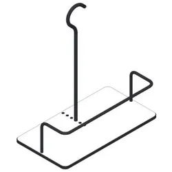 Giese 10013-14 Bügelduschkorb  schwarz matt, Schichtstoff (HPL) weiß